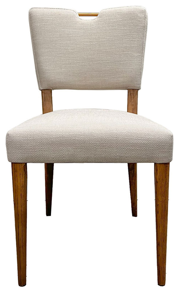 Lola Dining Chair   Sandy Beige/Cool Brown Legs   Midcentury   Dining Chairs   by LH Imports  Houzz