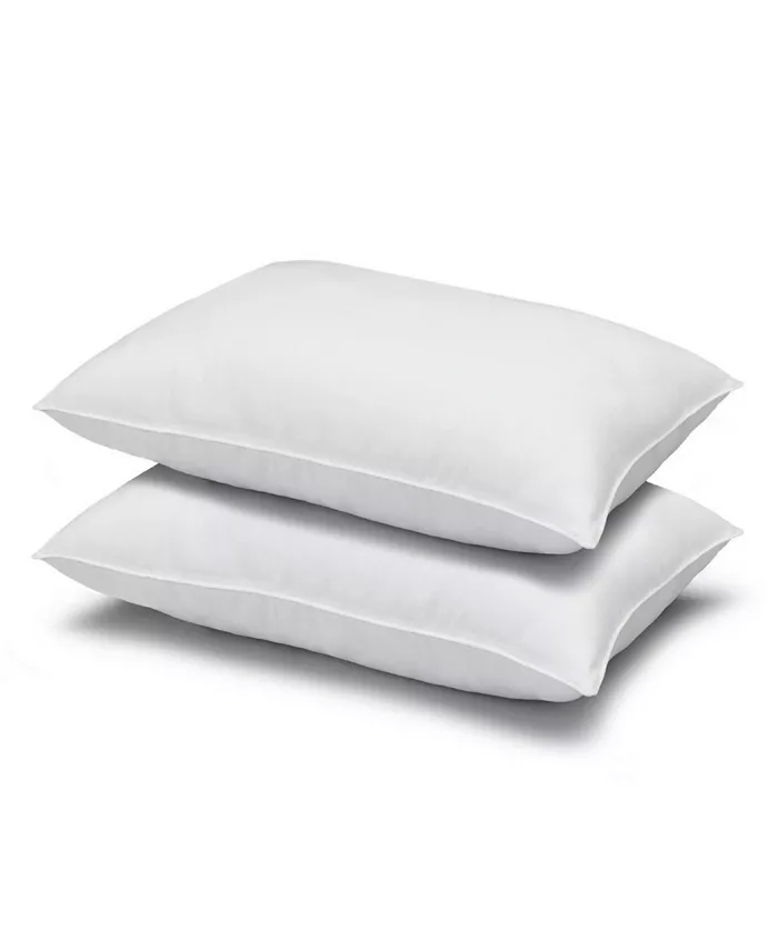 Ella Jayne Superior Cotton Blend Shell Soft Density Stomach Sleeper Down Alternative Pillow， Standard - Set of 2