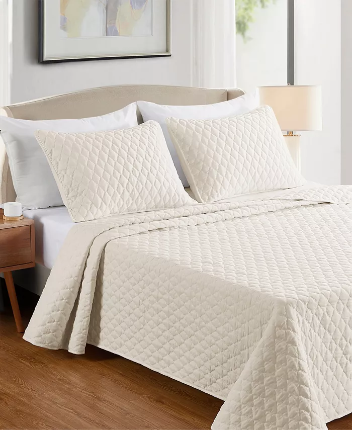 Videri Home Diamond Stitched Quilt Sets