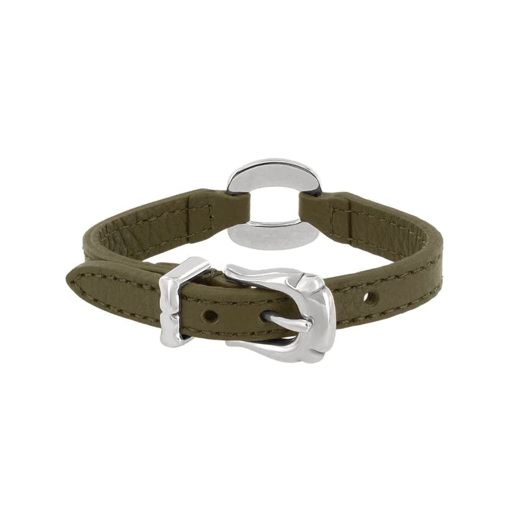 Brighton Timeless Link Bandit Bracelet in Olive