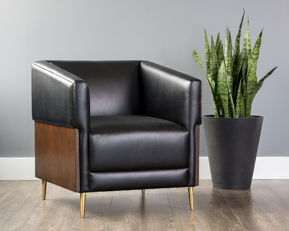 Sunpan Shylo Armchair   Castillo Black   Midcentury   Armchairs And Accent Chairs   by Unlimited Furniture Group  Houzz