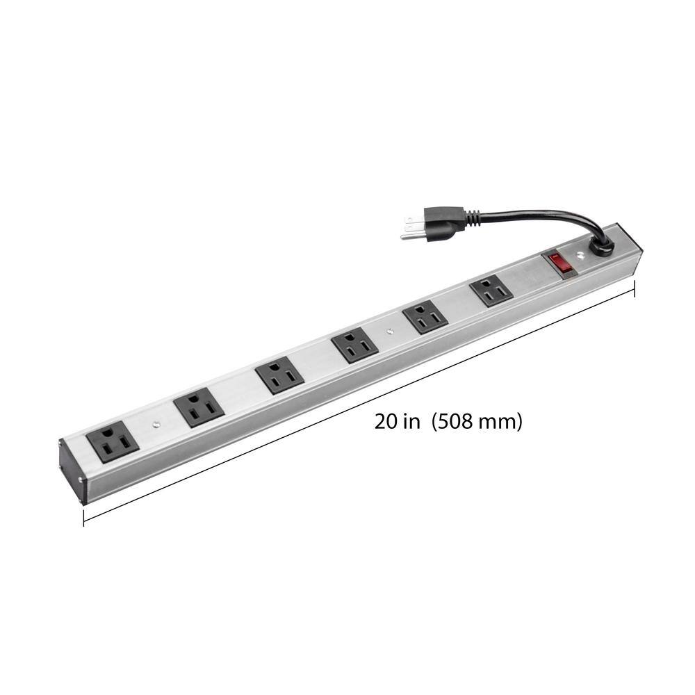 ProHT 12-Outlet Aluminum Power Strip with 3 ft. Power Cord 03198 22