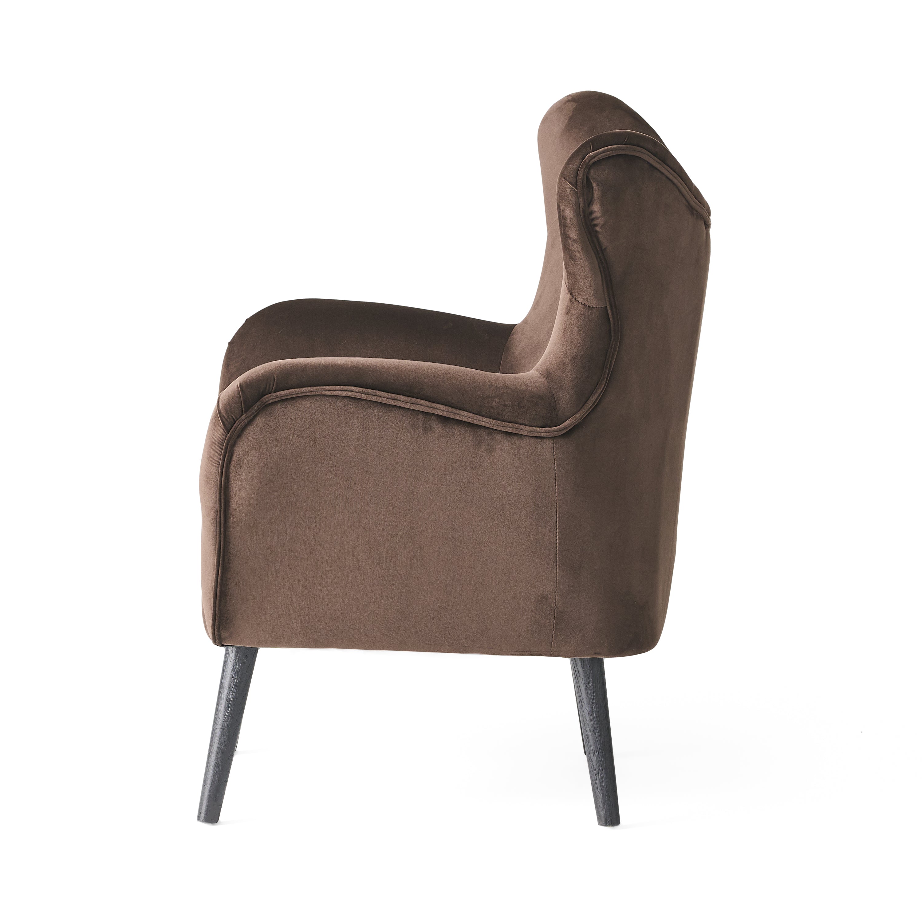 Danielle Brown Velvet Arm Chair