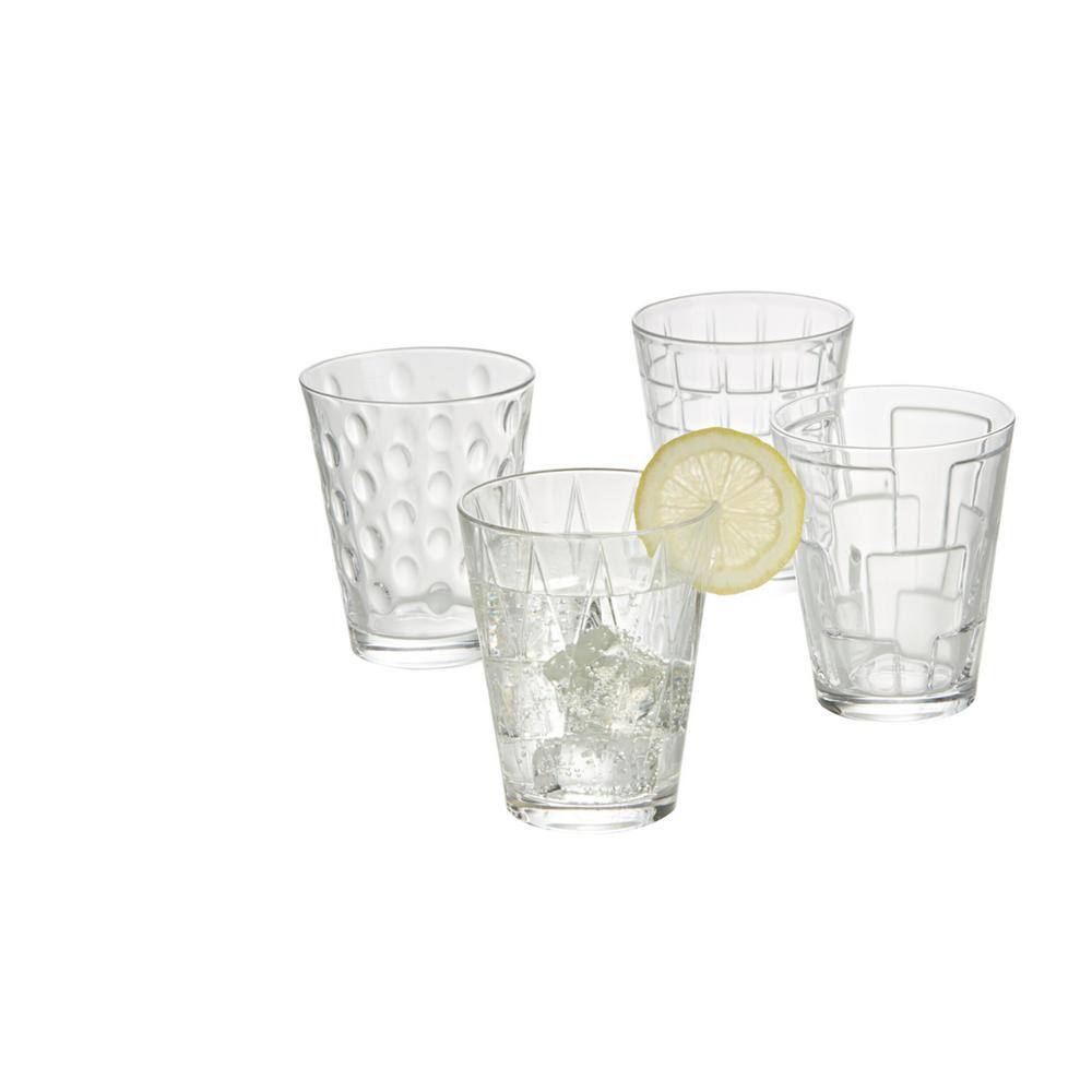 Villeroy  Boch Dressed Up 4-Piece Glass Tumbler Set Assorted Designs 1136208152