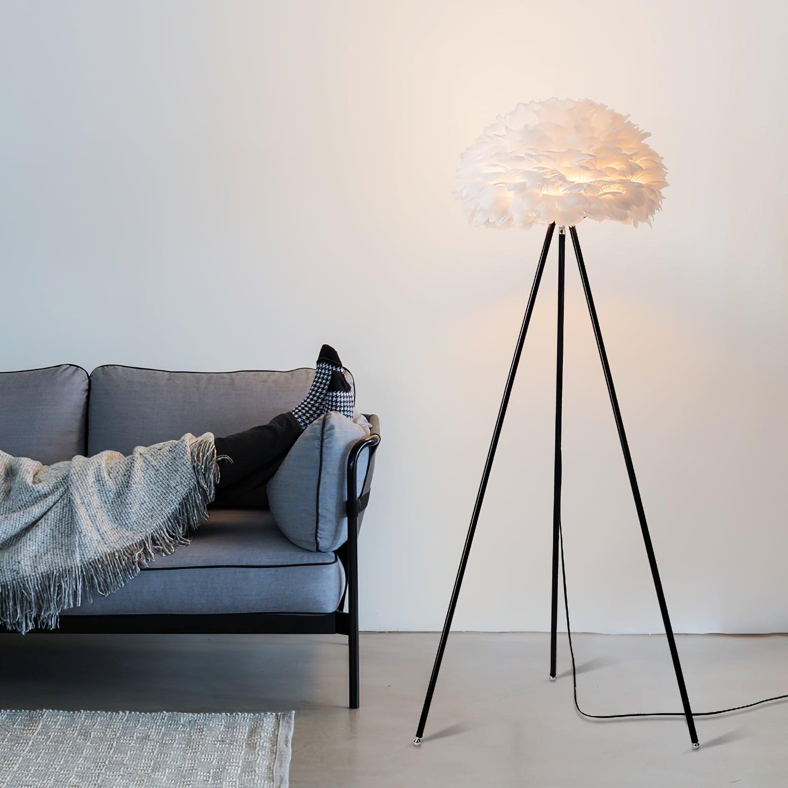 Eos Feather Floor Lamp