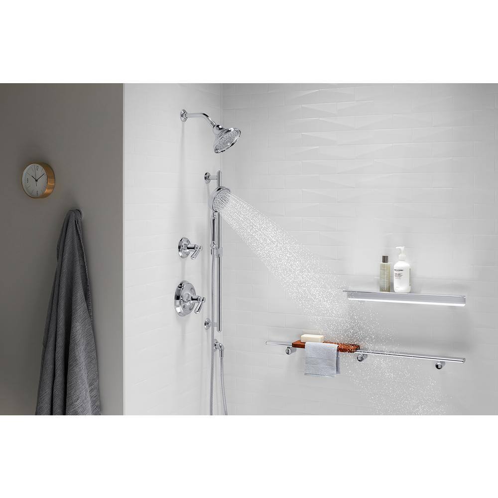 KOHLER Bancroft 3-Spray Patterns Wall Mount Handheld Shower Head 1.75 GPM in Polished Chrome K-22163-G-CP