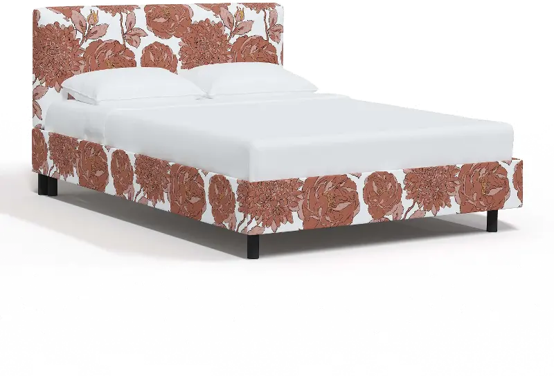 Brianna Pink Floral Twin Platform Bed - Skyline Furniture