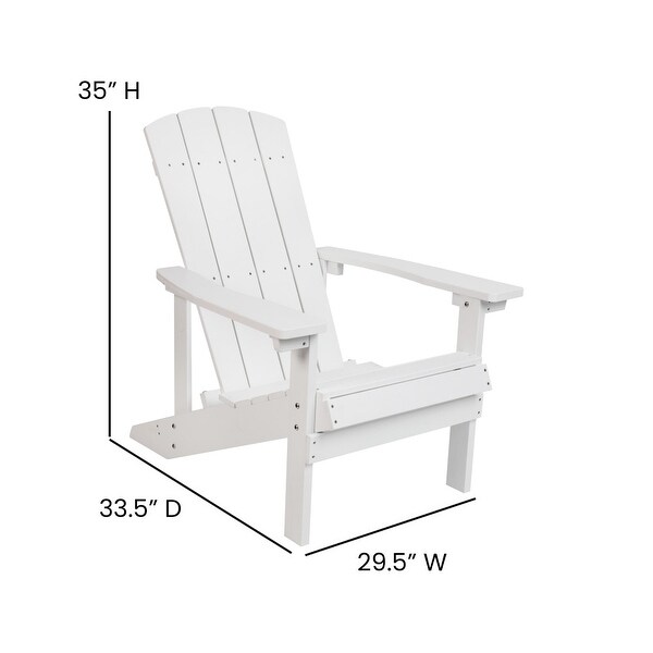 Allweather Poly Resin Wood Outdoor Adirondack Chair (Set of 4)