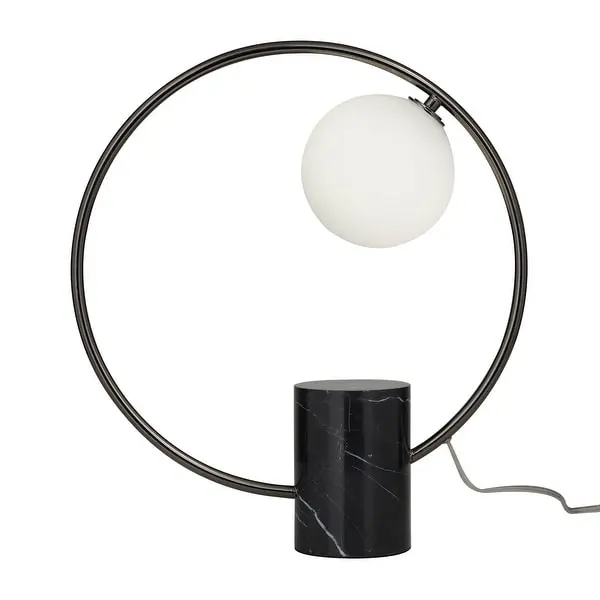 Marble Contemporary Accent Lamp - 15 x 5 x 18