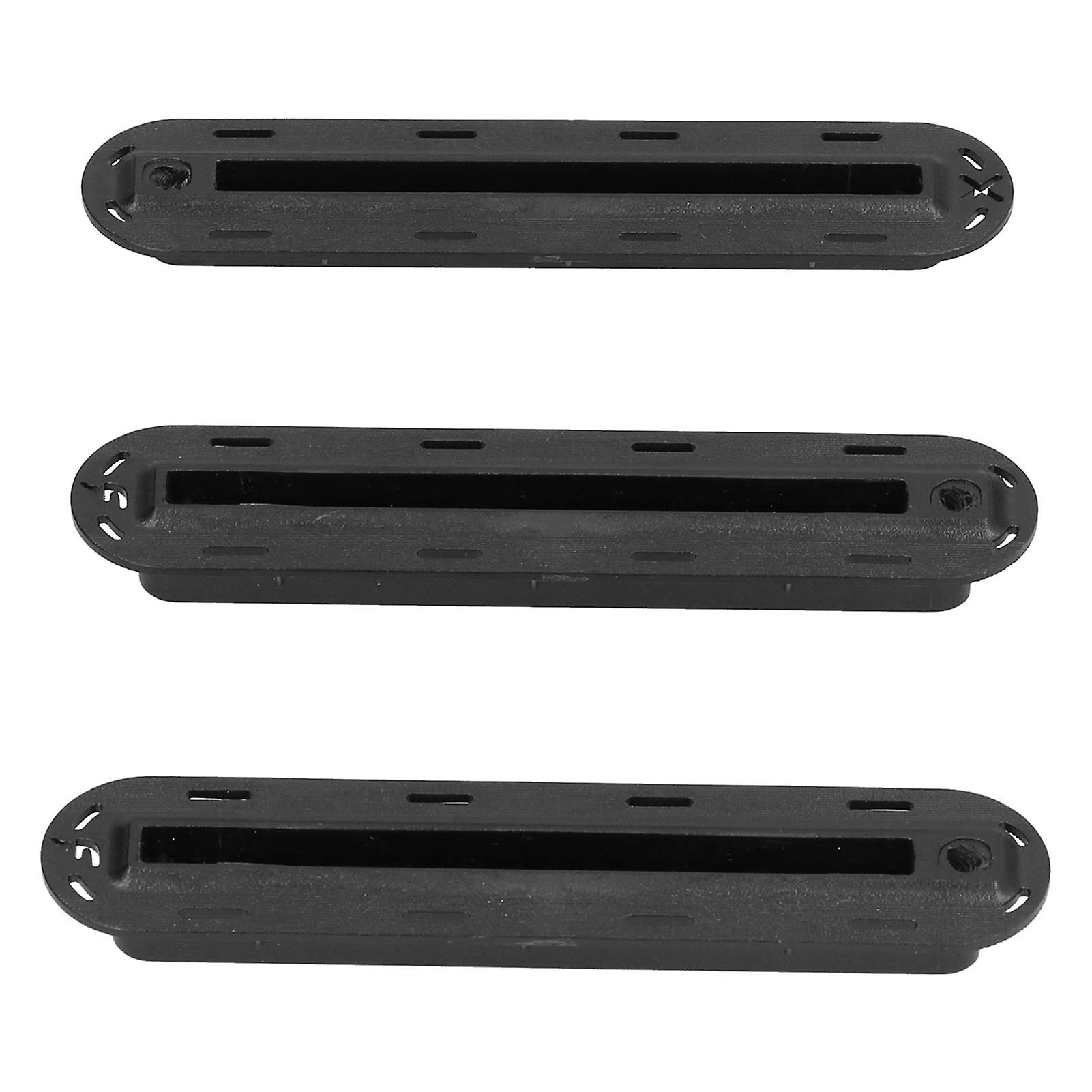 3pcs/set Surfboard Rudder Groove Plastic Finned Box Plug Fin Plug Base With Screwsblack