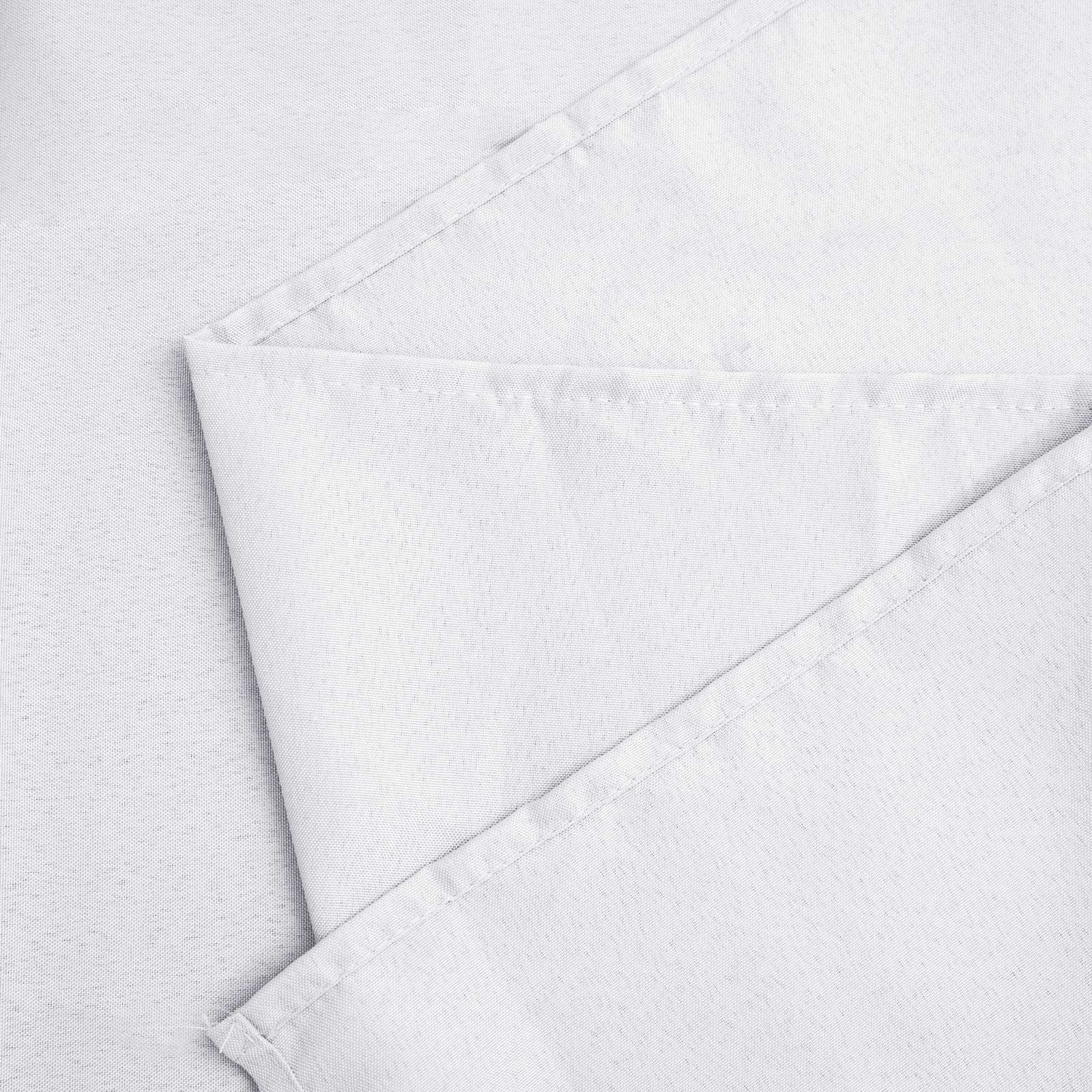 White Seamless Polyester Round Tablecloth 120