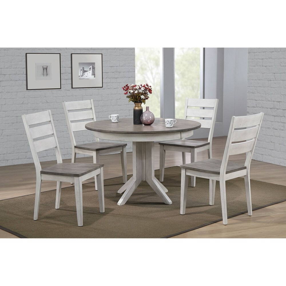 The Gray Barn Avalon 5 piece Contemporary Dining Set in Ash and Stormy White