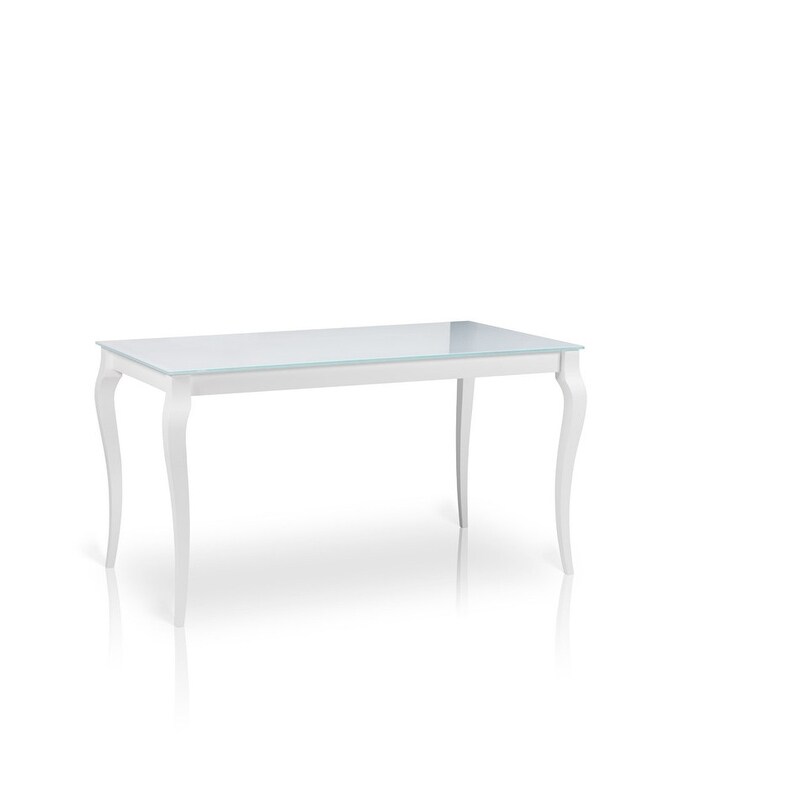 BRESSO Glass Top Dining Table With Extension