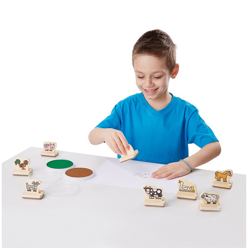 Melissa and Doug My First Wooden Stamp Farm Animals Set