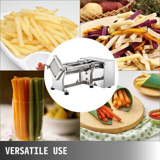 VEVOR Electric French Fry Cutter Potato Chip Cutter Machine 110V 40W Stainless Steel Electric Potato Cutter Horizontal DDQTJWSP3DP000001V1