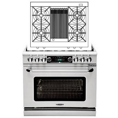 Capital 36-inch Freestanding Dual-Fuel Range CSB362B2-N