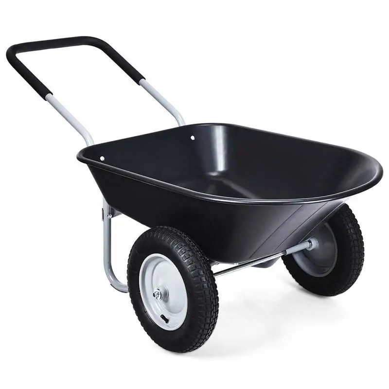 2 Wheel Wheelbarrow Garden Cart Heavy-duty Dolly Utility Car