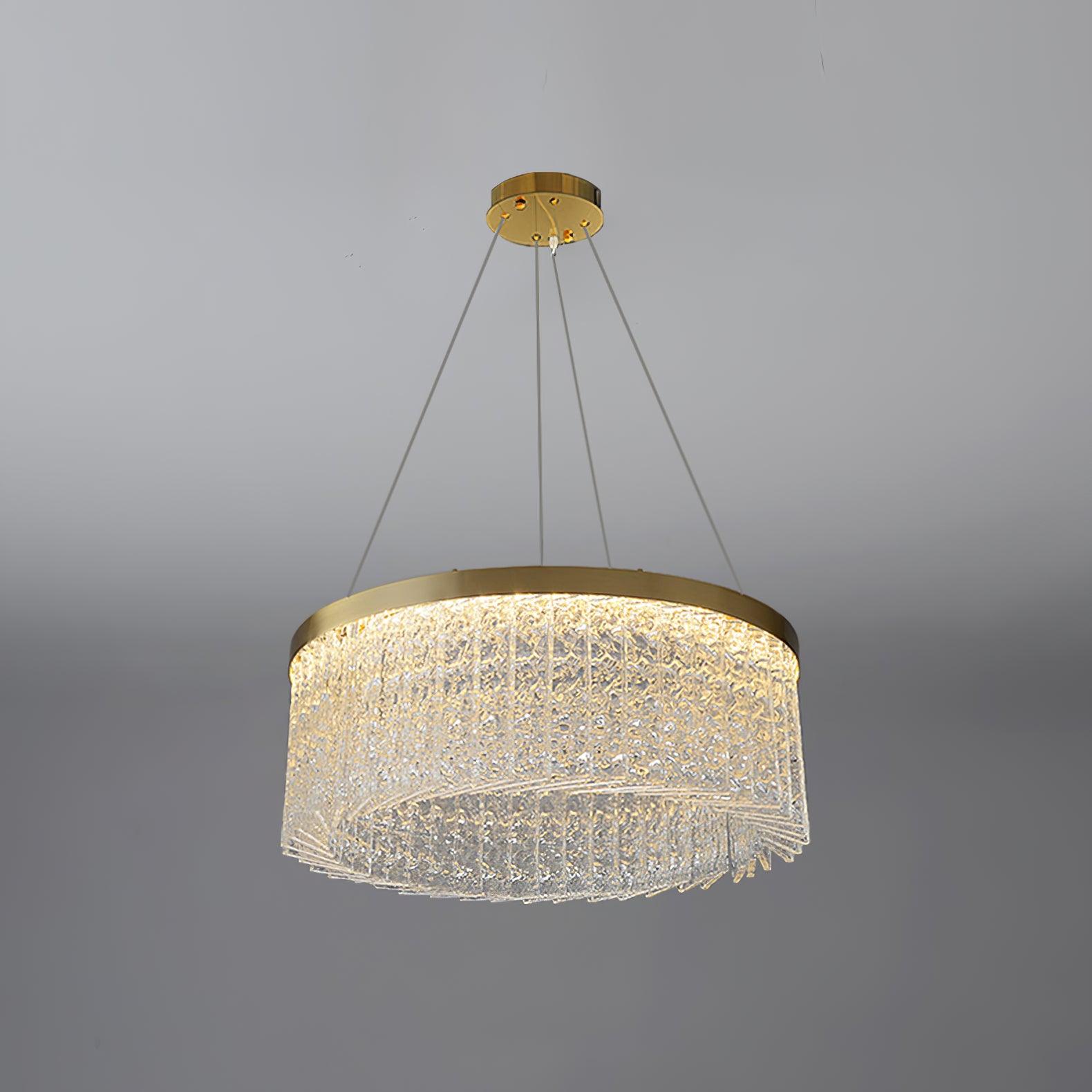 Round Halo Crystal Chandelier