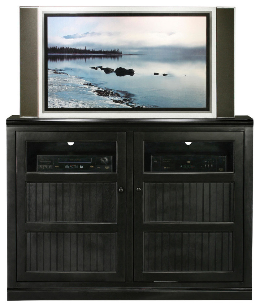 Eagle Furniture 55 quotCoastal Thin Flat Panel Entertainment Console   Transitional   Entertainment Centers And Tv Stands   by Eagle Furniture  Houzz