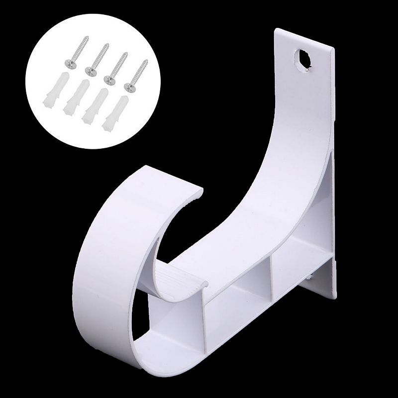 Window Drapery Ceiling Hanging Holder Wall Curtain Rod Bracket2 pcs Fits 1 Rod