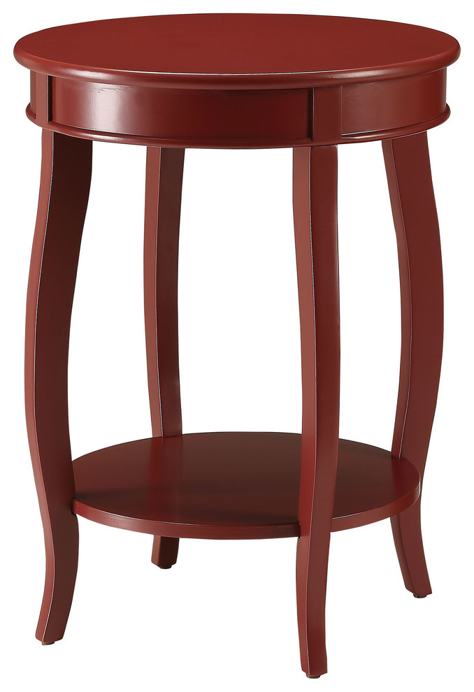 Urban Designs Portici Wooden Accent Side Table  Red   Contemporary   Side Tables And End Tables   by Urban Designs  Casa Cortes  Houzz