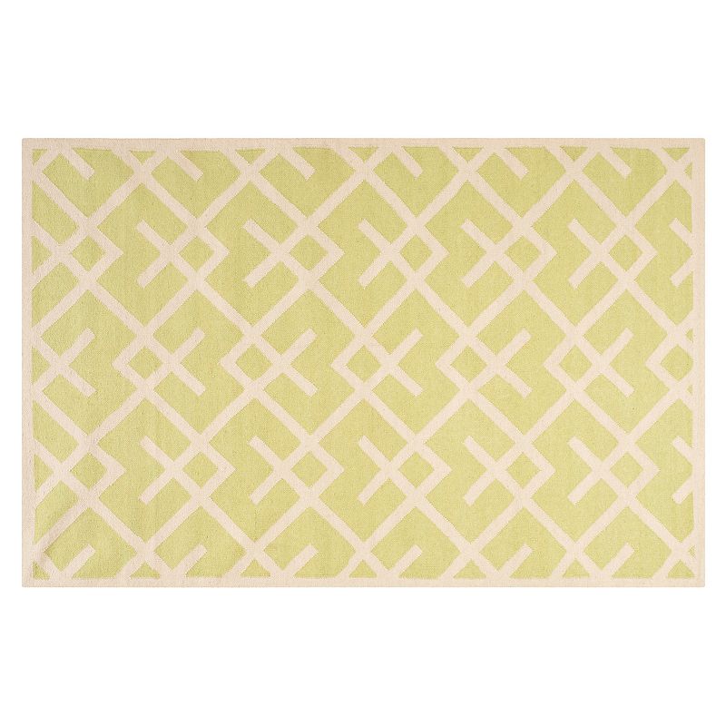 Safavieh Dhurries Broken Lattice Handwoven Flatweave Wool Rug