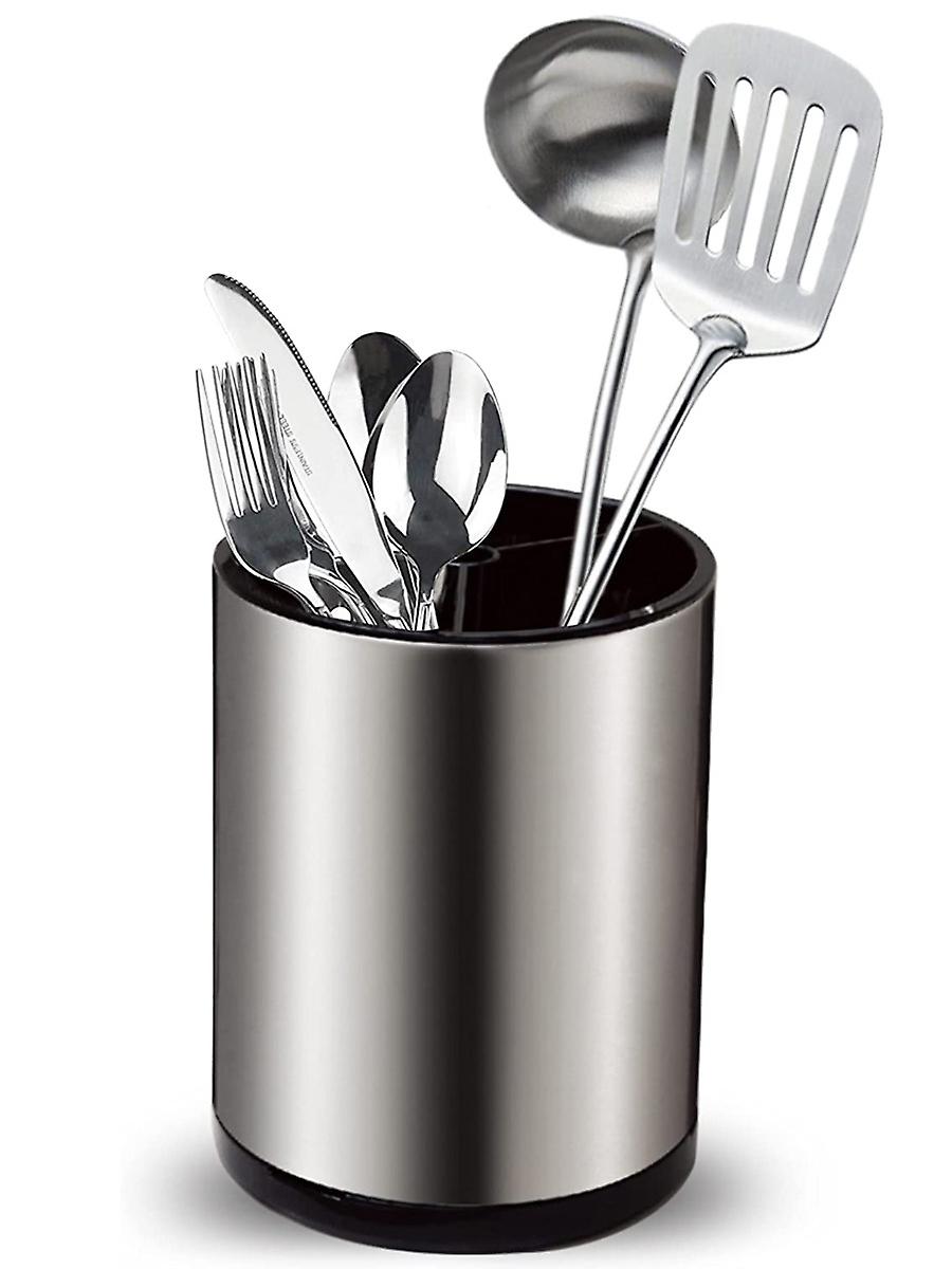 Deluxe Stainless Steel Rotating Utensil Holder