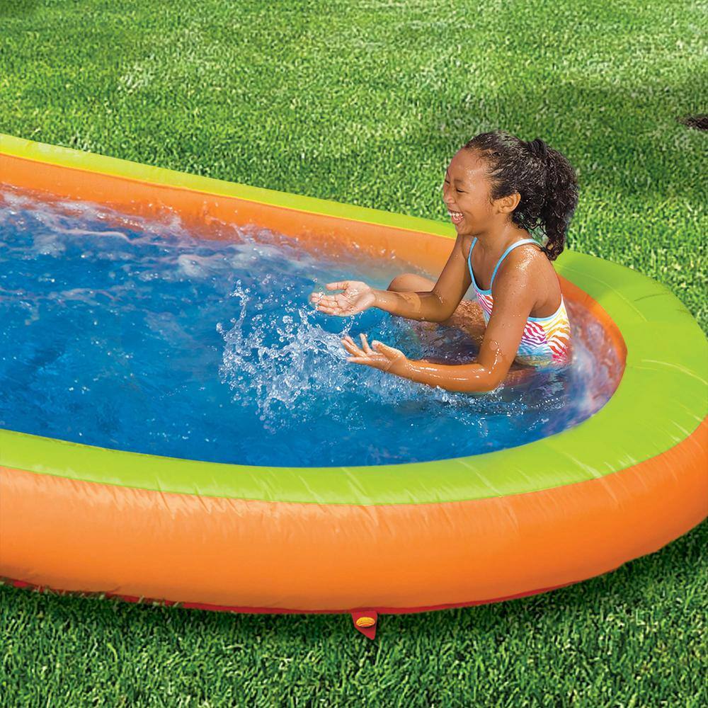 BANZAI Lazy River Inflatable Outdoor Adventure Water Park Slide and Splash Pool BAN-90354