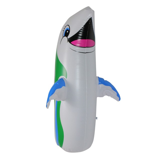 Inflatable Dolphin Toy Pool And Spa Accessory Blue white