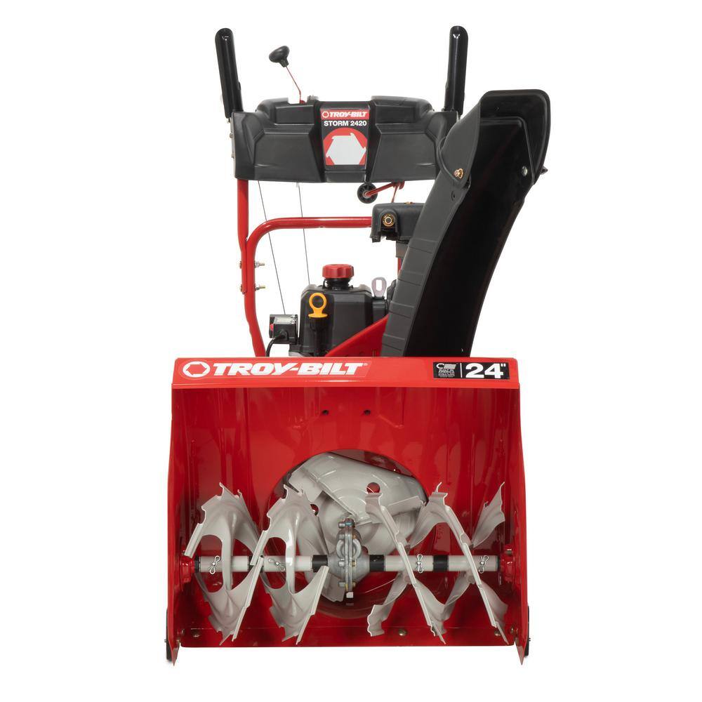 Troy-Bilt Storm 24 in. 208 cc Two- Stage Gas Snow Blower with Electric Start Self Propelled Storm 2420