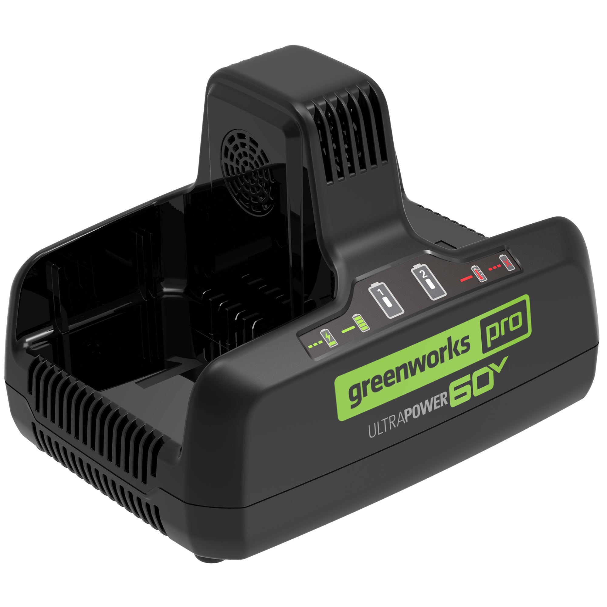 60V 10 Amp UltraPower Dual-Port Charger | Greenworks Tools