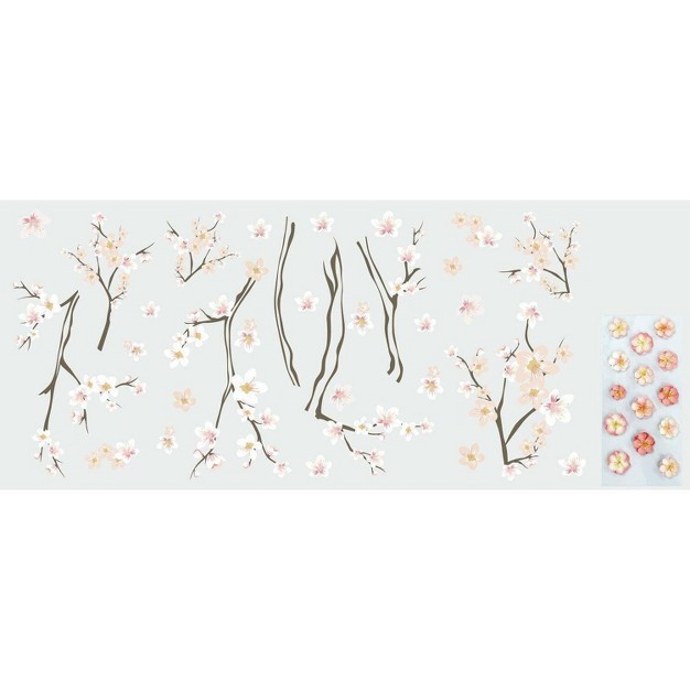 3d Embellishments Cherry Blossom Branch Peel And Stick Giant Roommates