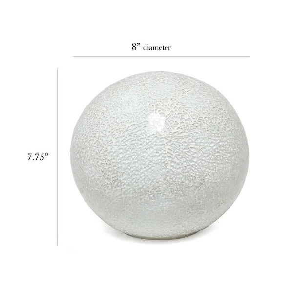 Simple Designs 1 Light Mosaic Stone Ball Table Lamp