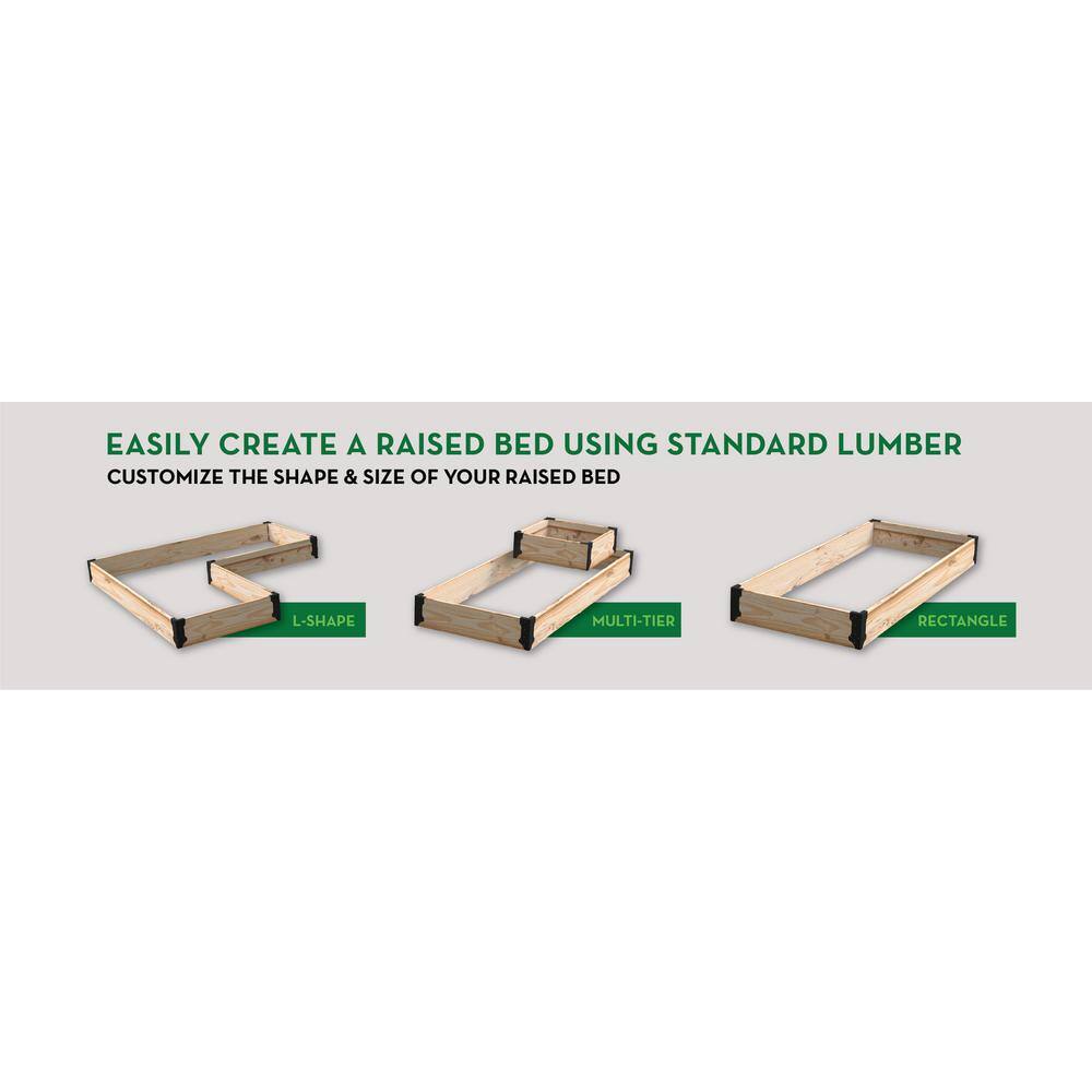 Panacea Raised Bed Black Metal Corner Brackets to Build your Own Raised Bed (Set of 4) 89584
