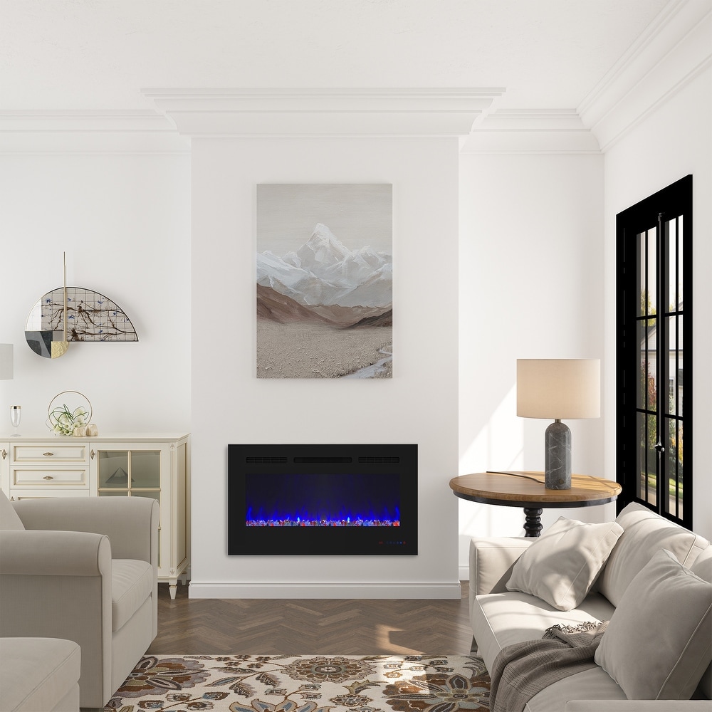 Clihome 30'' Built in and Wall Mounted Electric Fireplace   30 in.