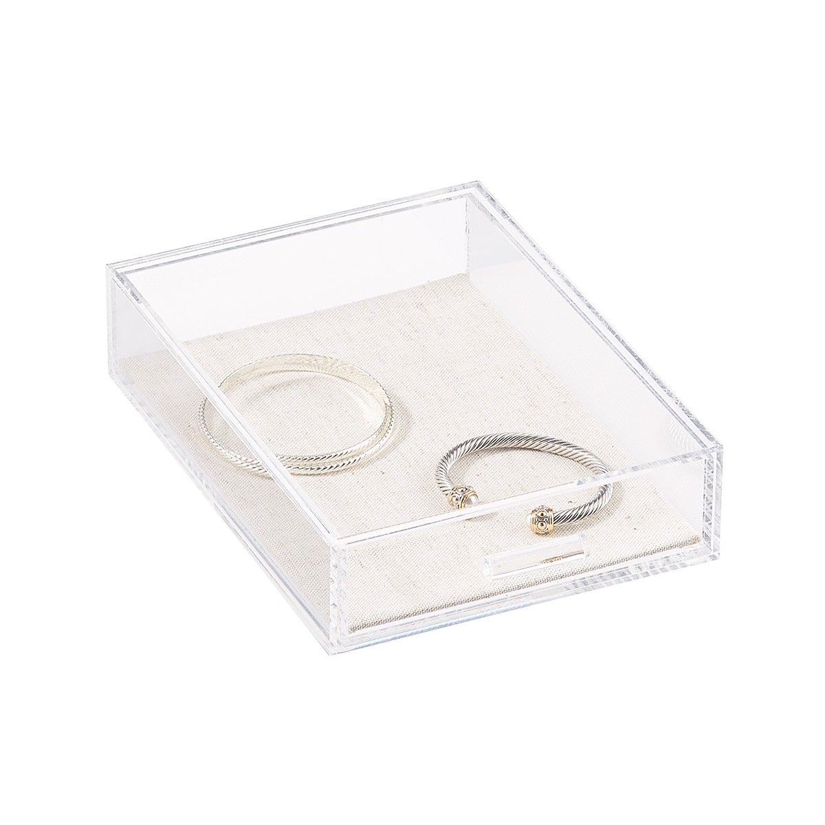 Modular Acrylic Linen Jewelry Drawer System