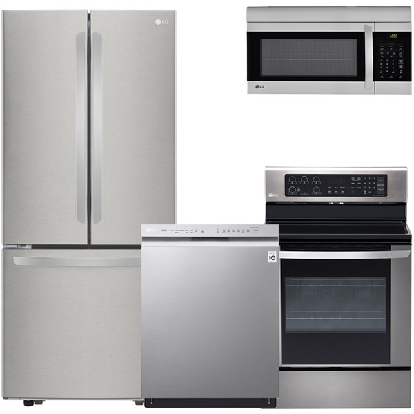 LG Stainless Steel Four Piece Kitchen Suite