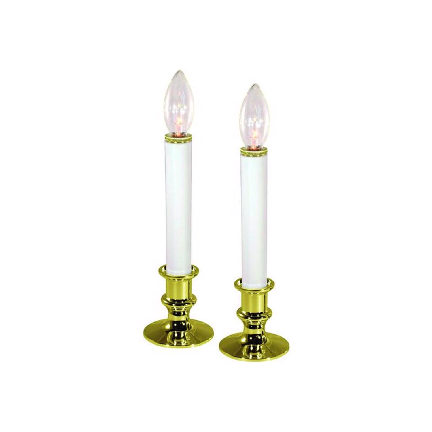 Celebrations Incandescent Gold/White Flickering Candolier 9 in.