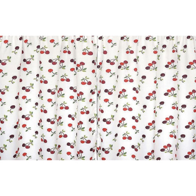 Goodgram Montauk Accents Spring Cherries amp Polka Dots Complete 3 Pc Kitchen Curtain Tier amp Valance Set 58 In W X 14 In L