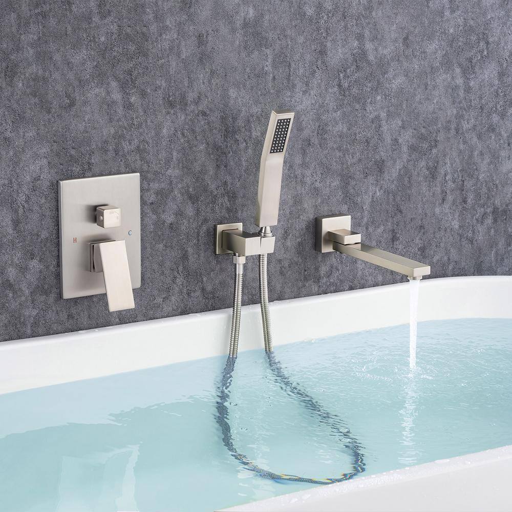 GIVING TREE Single-Handle 1-Spray Tub and Shower Faucet with Swivel Spout in Brushed Nickel (Valve Included) HDYN-ZG0082