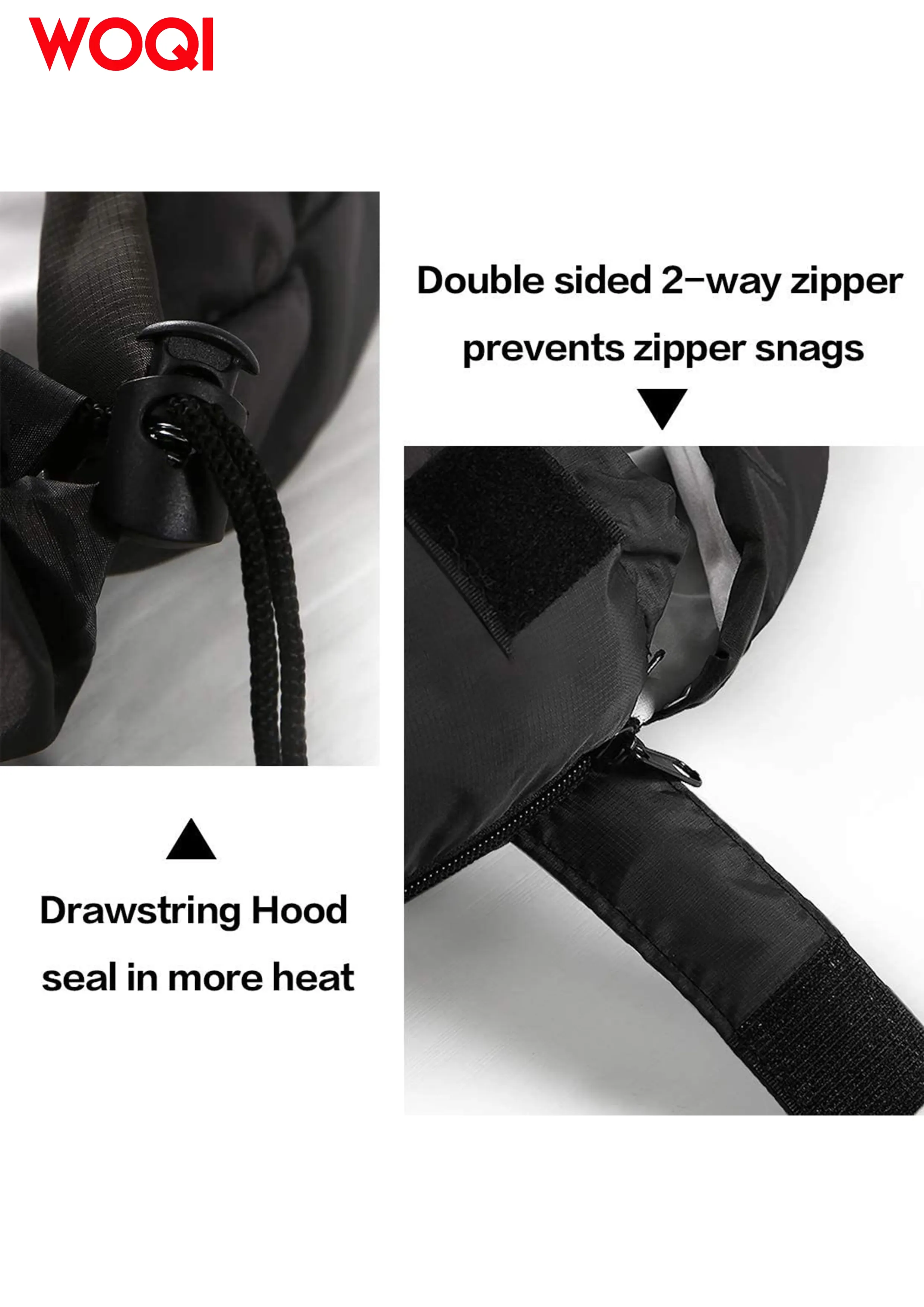 WOQI Self warming Heated Thermal Bivvy Survival Double Compression Sleeping Bag with 2 pillows