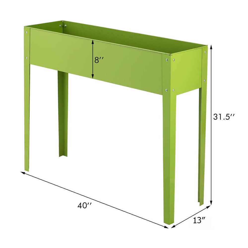 Costway 40''x12'' Outdoor Elevated Garden Plant Stand Raised Tall