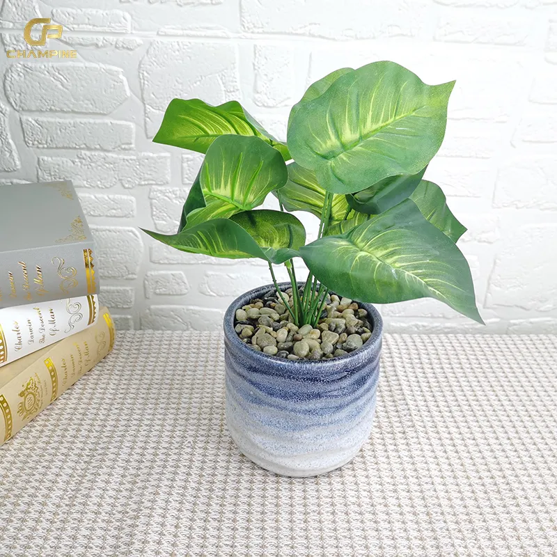 Indoor/Outdoor Decorative Artificial Greenery Plant Flower Pot  Plastic Plants for Wall and Floor Garden Supplies