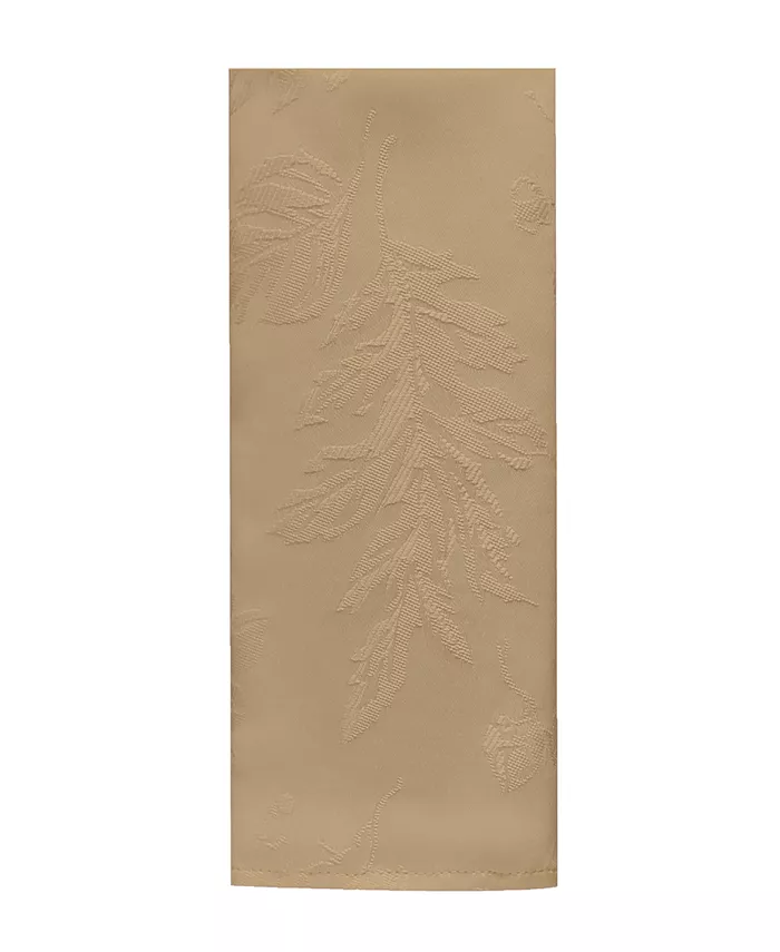 Elrene Elegant Woven Leaves Jacquard Damask Napkin Set of 8