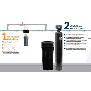 AQUASURE Harmony 48000 Grain Fine Mesh Water Softener with Pleated Sediment Pre-Filter AS-HS48FMP