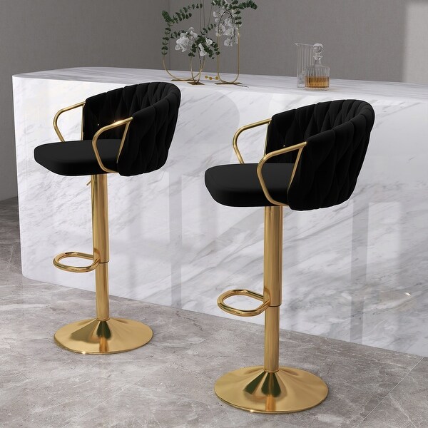 Modern Adjustable Bar Stools (Set of 2)