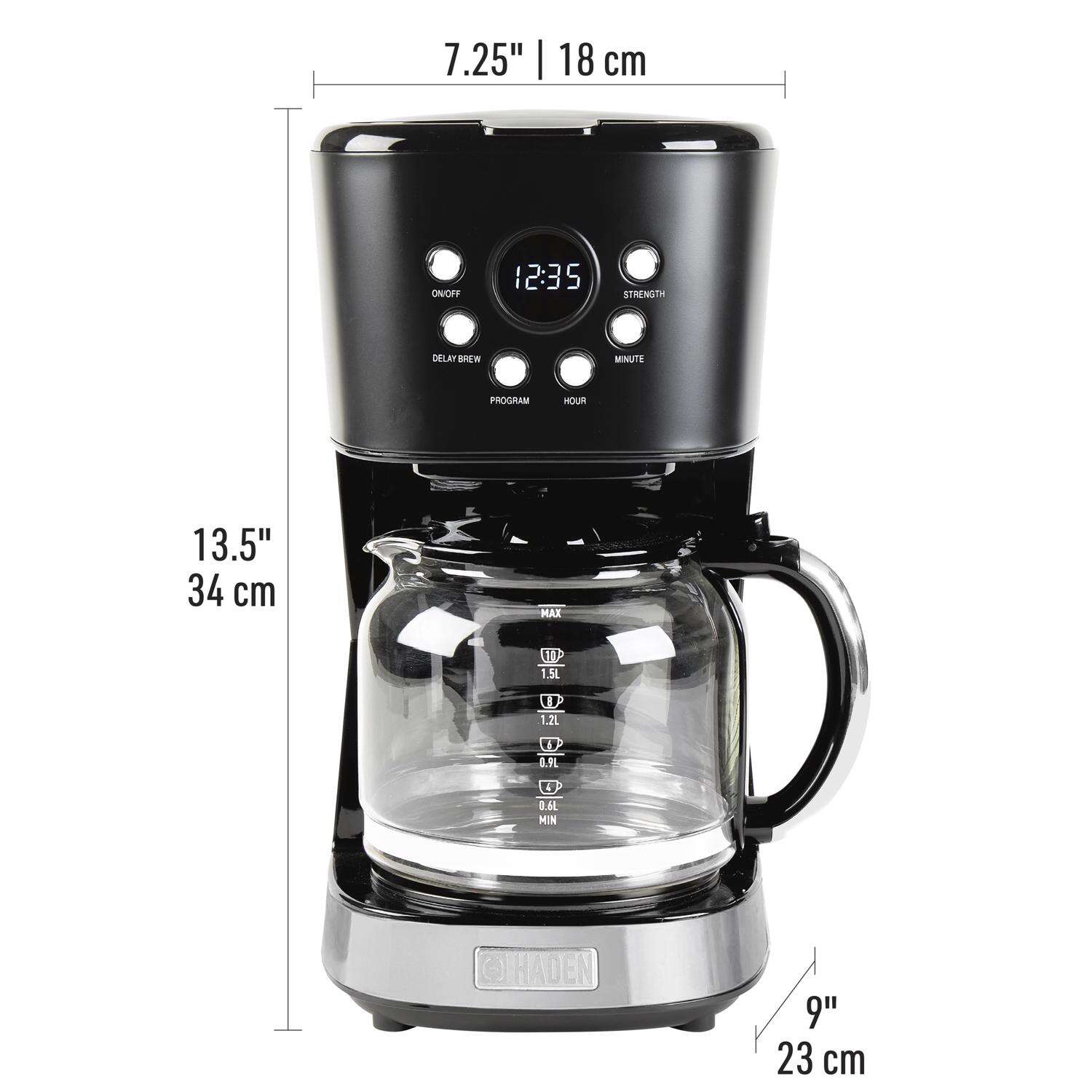 Haden 12 cups Black Coffee Maker