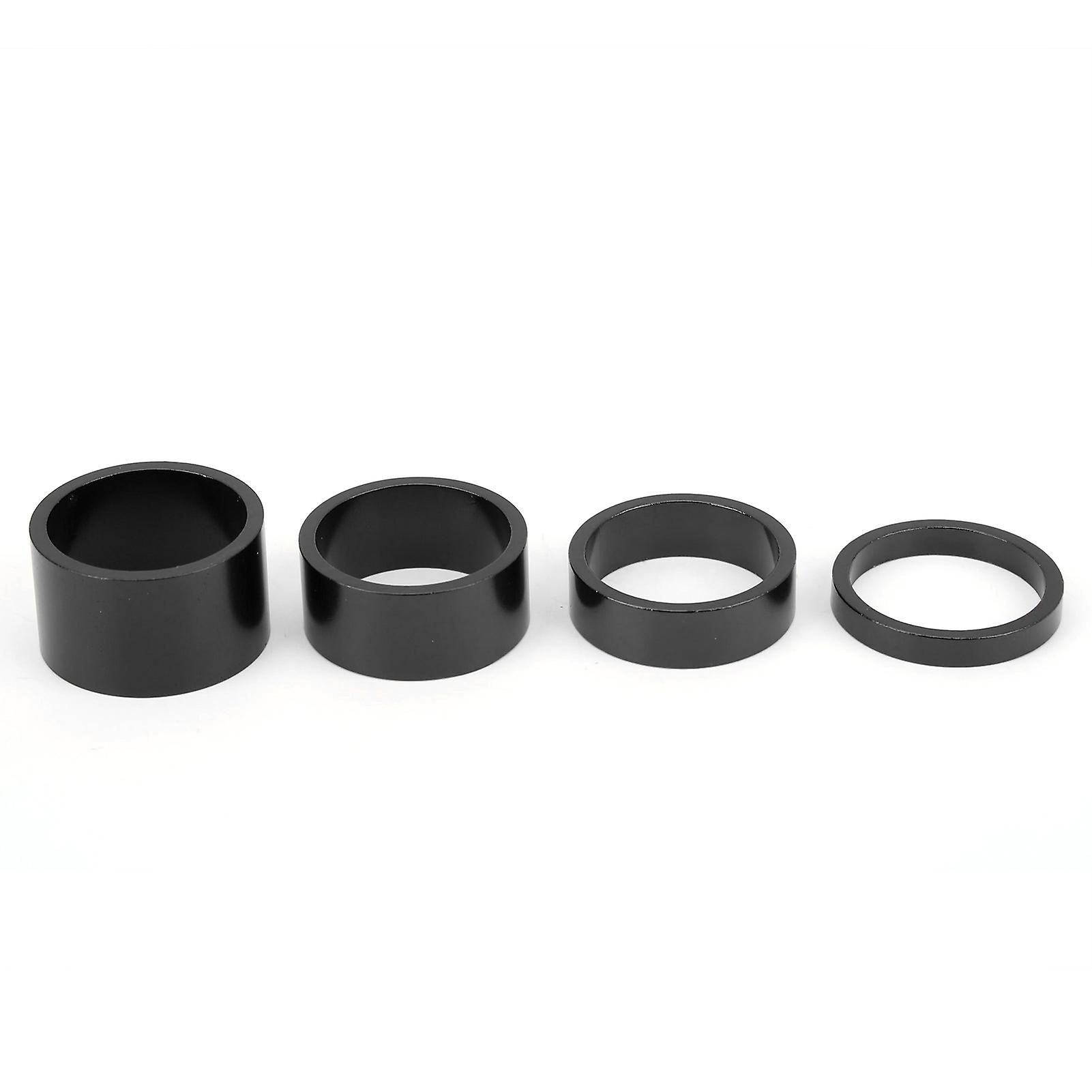 4pcs/set Bicycle Front Fork Washer Headset Spacers 5 10 15 20mm Headset Stem Washer Gasketblack