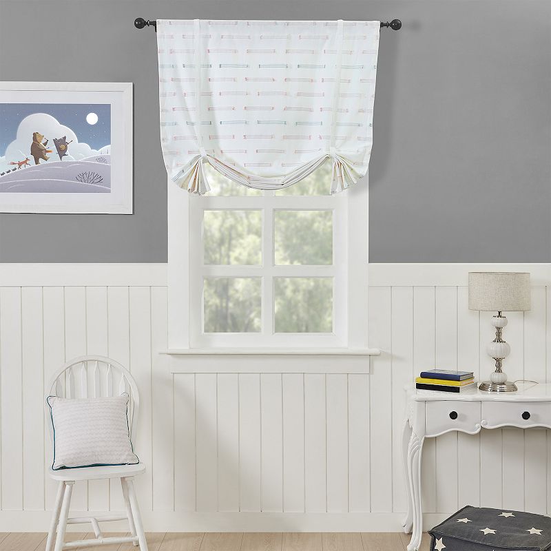 Hopscotch Atlantic Embroidered Stripe Light Filtering Balloon Shade