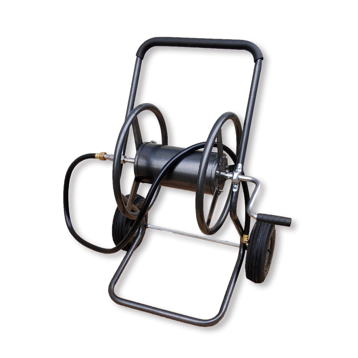 Backyard Expressions Commercial Two Wheel Hose Reel Cart - Heavy Duty - 350 Ft Hose Capacity